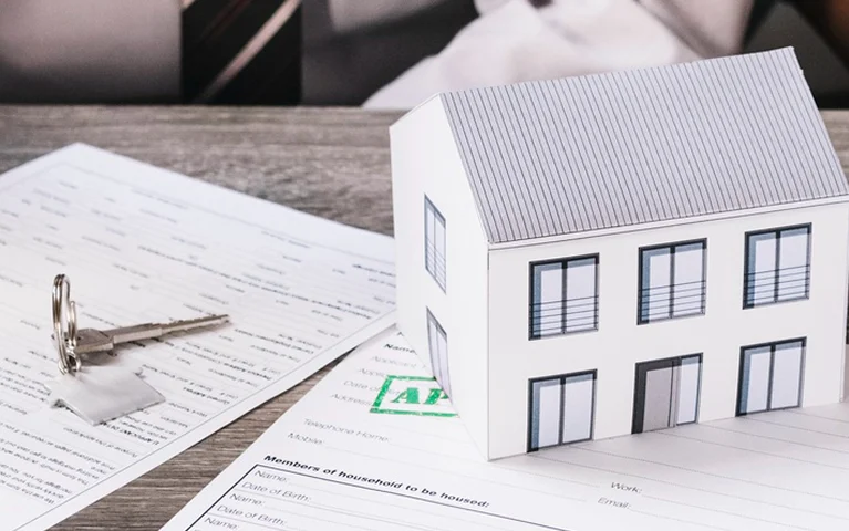 a paper house on a paper
