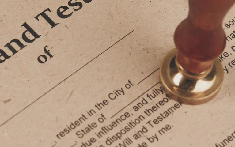 close-up of a stamp on a document
