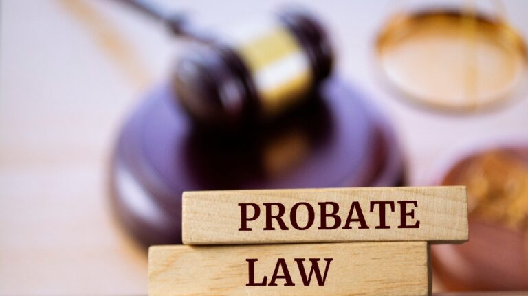 Wooden blocks with words 'Probate law'